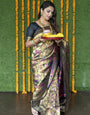 Fugacious Black Kanjivaram Silk Saree With Mellifluous Blouse Piece